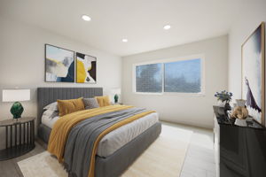 Virtually staged second bedroom