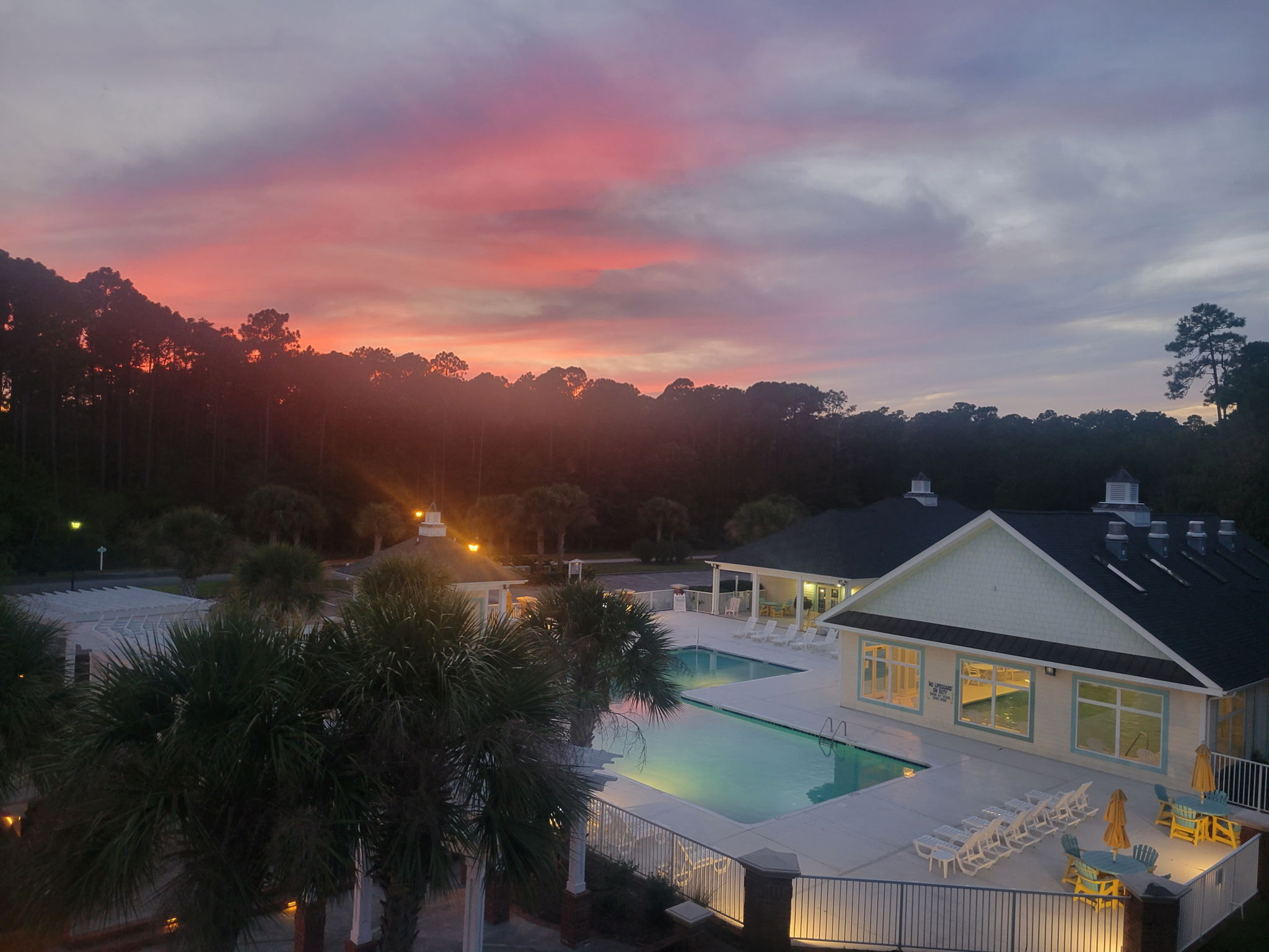 View at Sunset from Private Balcony