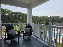Private Balcony Seating overlooking amenities