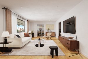 Virtually staged Living room