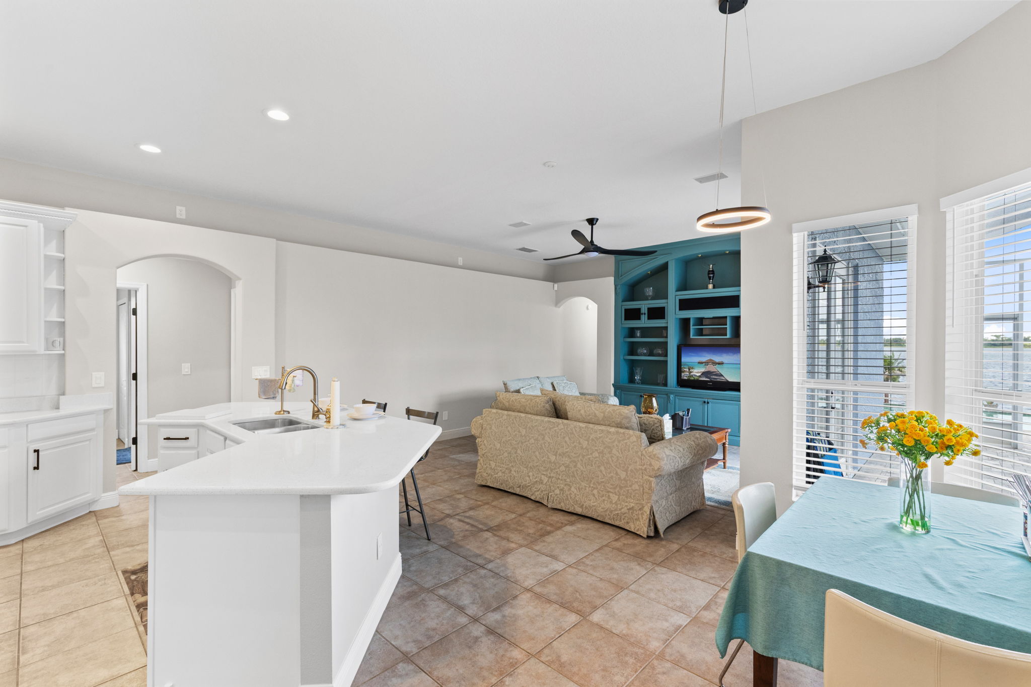 Kitchen with Kitchen Nook & Family Room