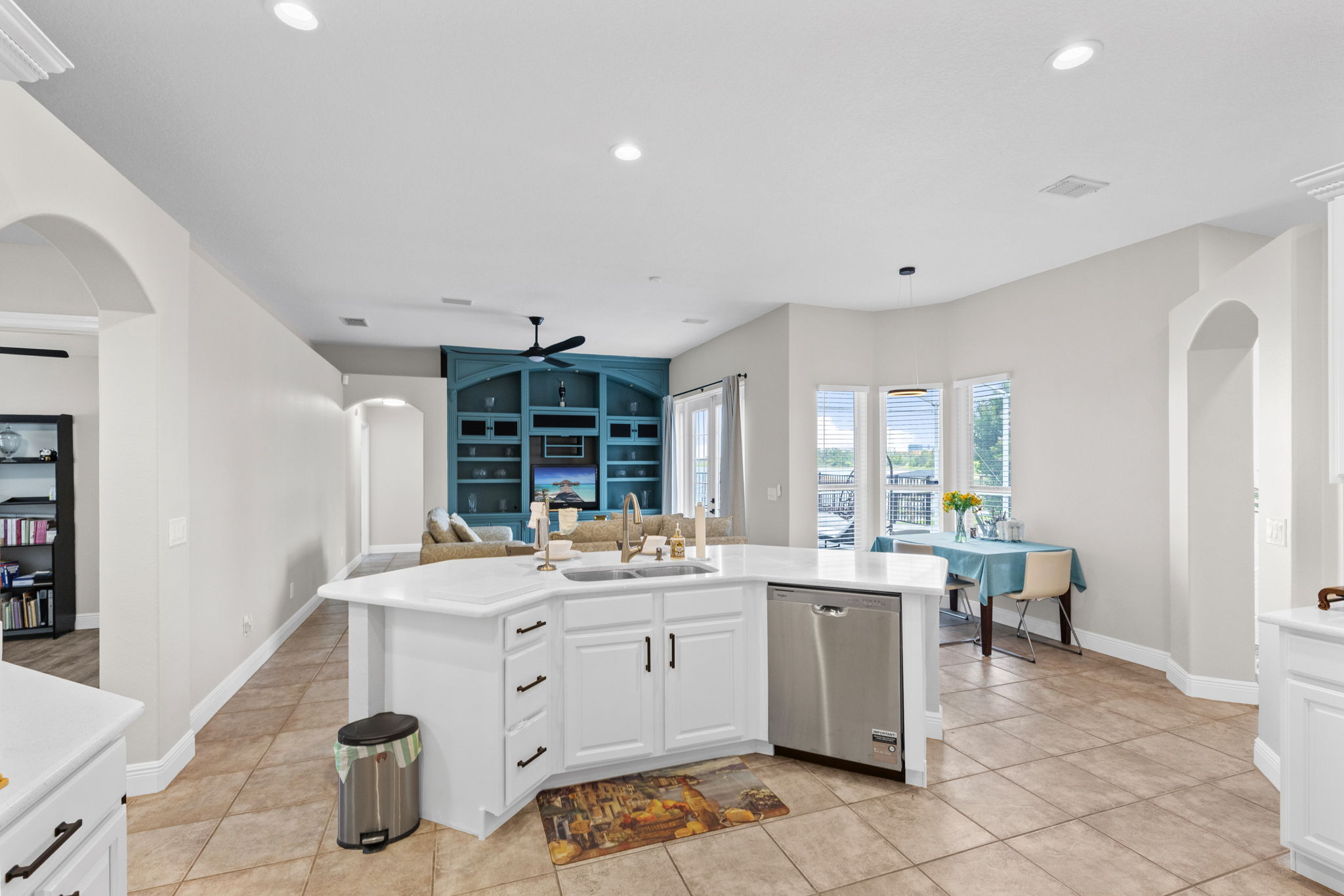 Kitchen with Kitchen Nook & Family Room