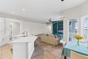 Kitchen with Kitchen Nook & Family Room