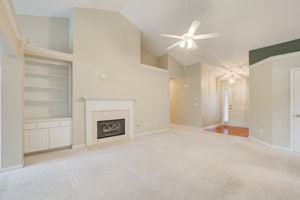 5 Living Room A w Fireplace + Entry