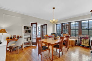 First floor dining room, original French Doors
