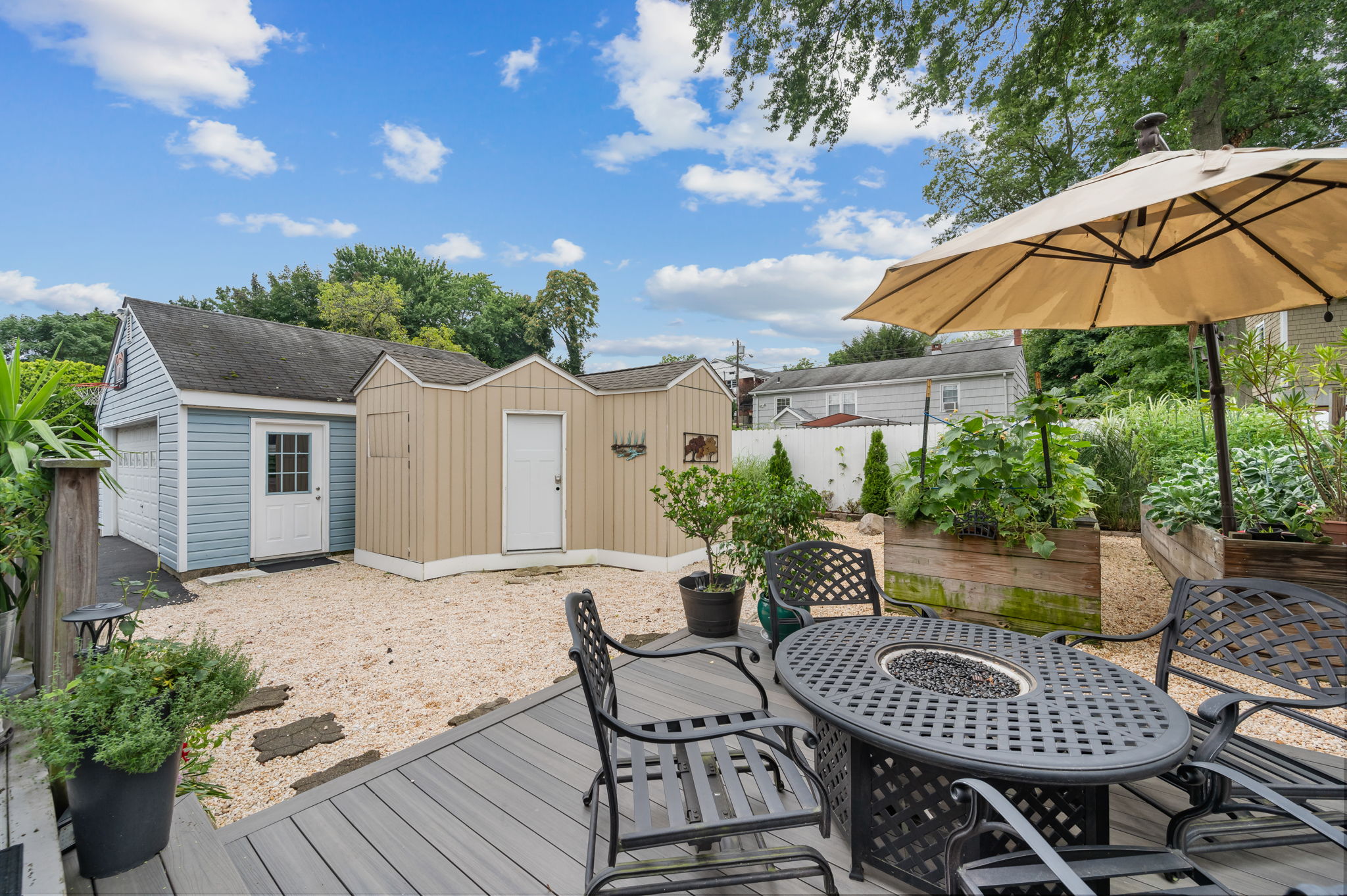 Back Yard with shed and garden