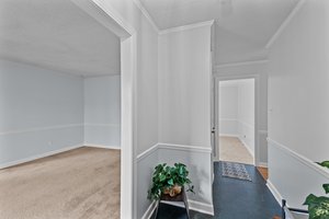 Entrance - left formal living room, right hallway/closet