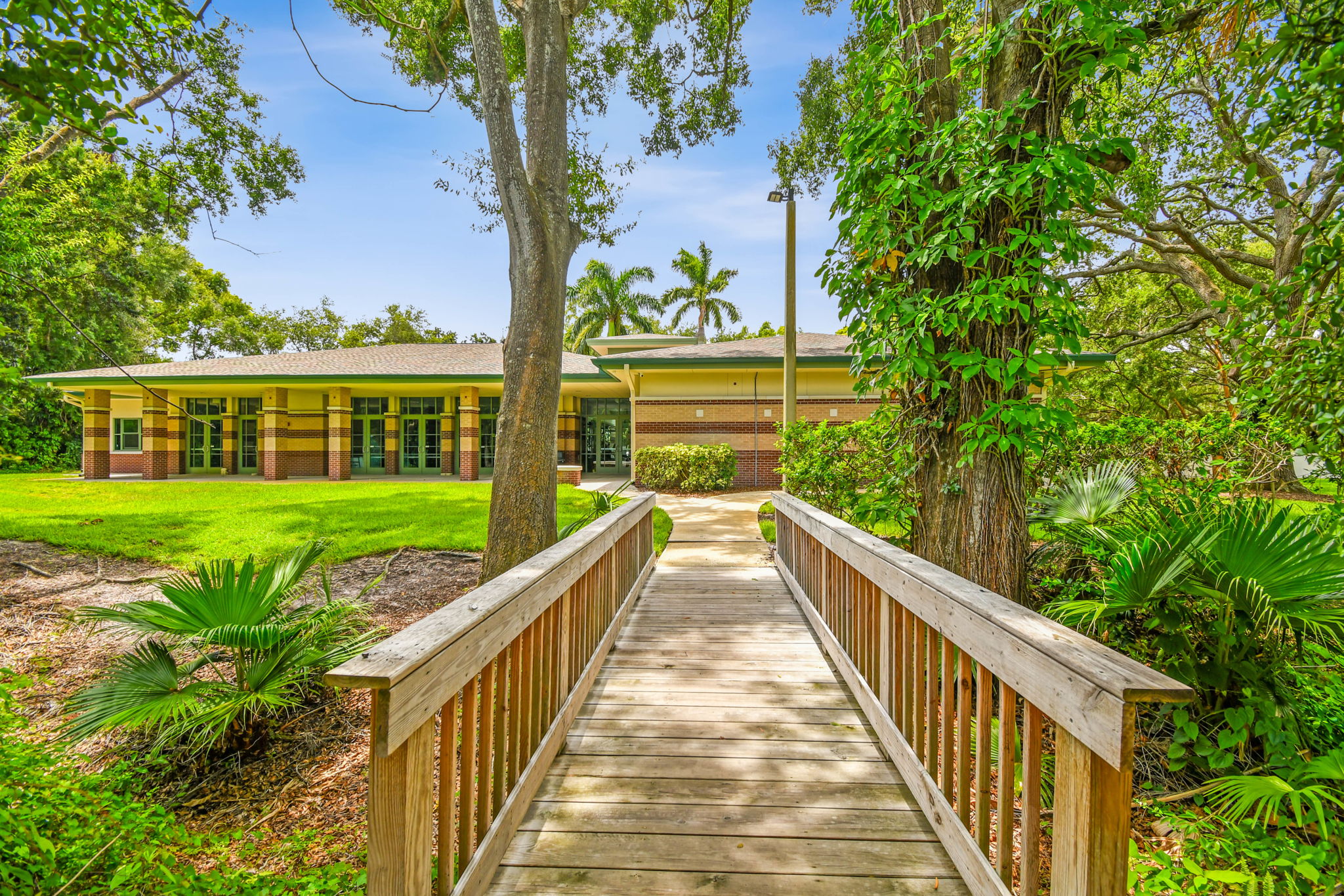 Boardwalk to community building