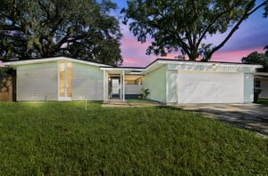Front of home at dusk