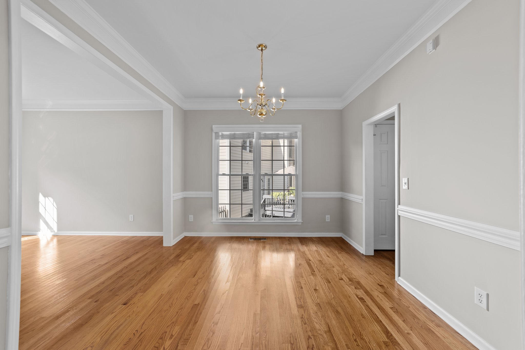 Wood trimmed windows throughout