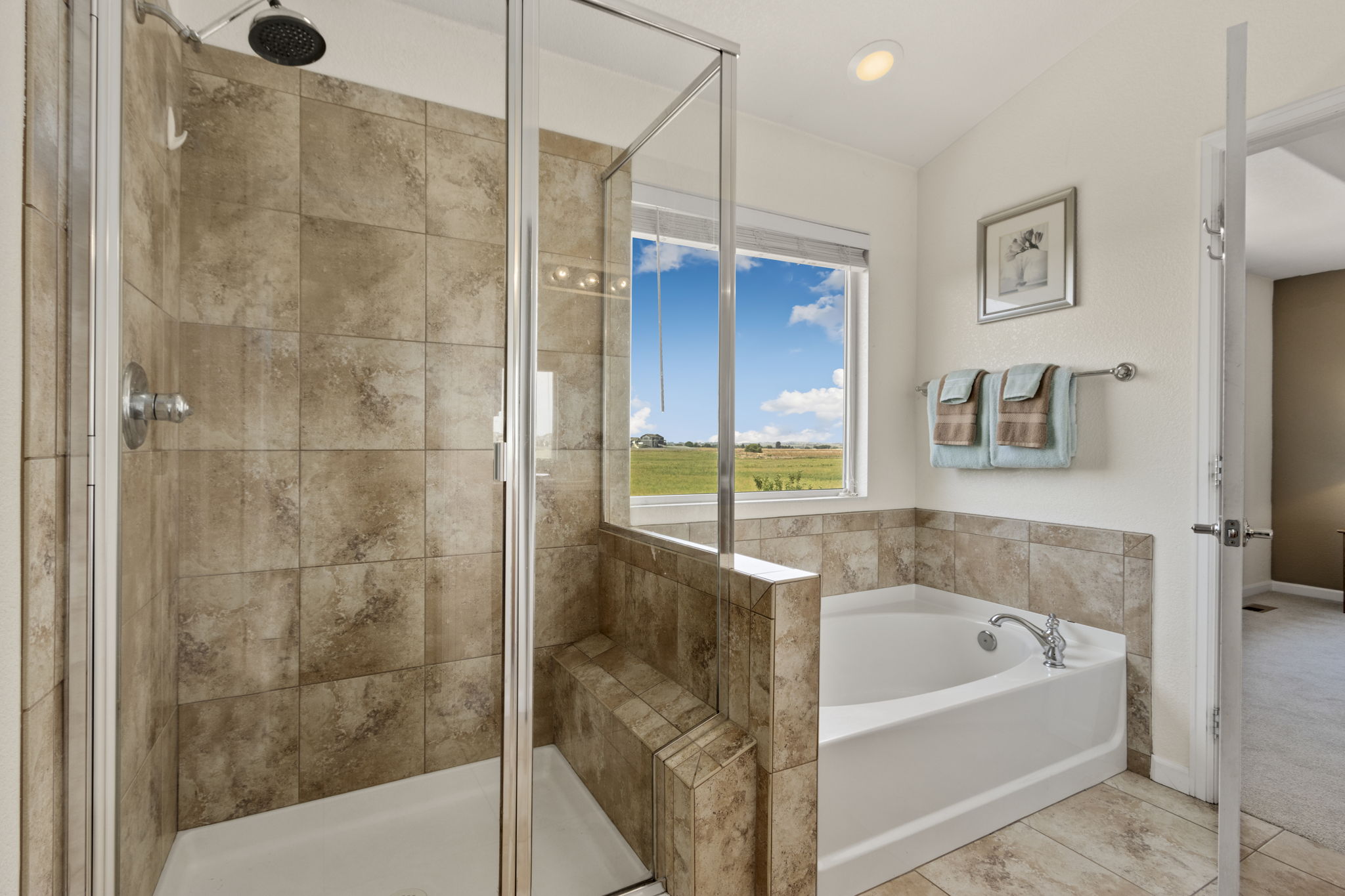 Primary Walk In Shower/Soaking Tub