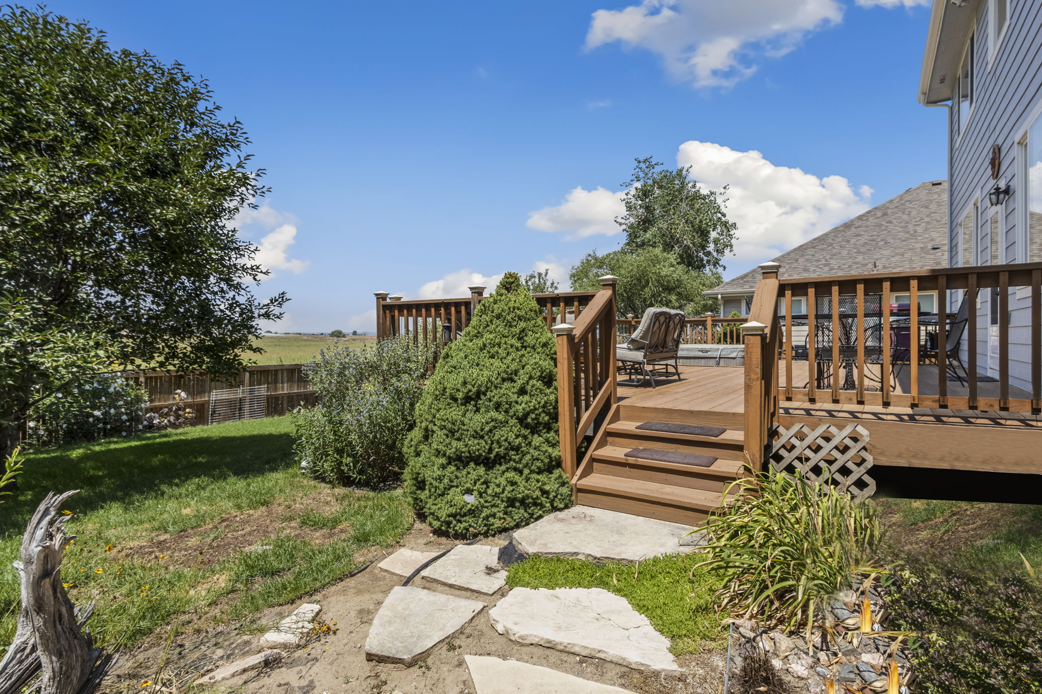 Backyard with Mature Landscaping