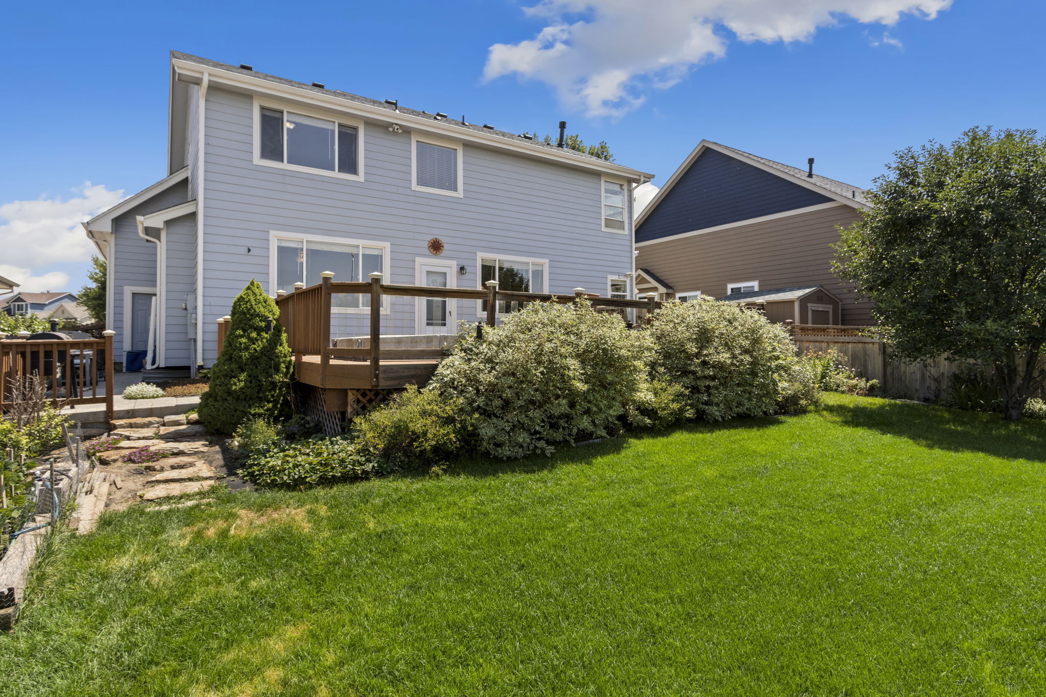 Backyard with Mature Landscaping