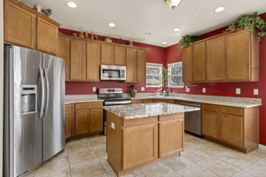 Island with Updated Countertops