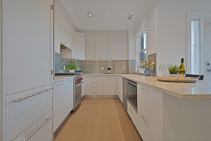 Built-in fridge and microwave