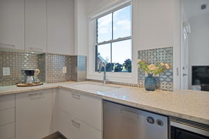 Window overlooking terrace