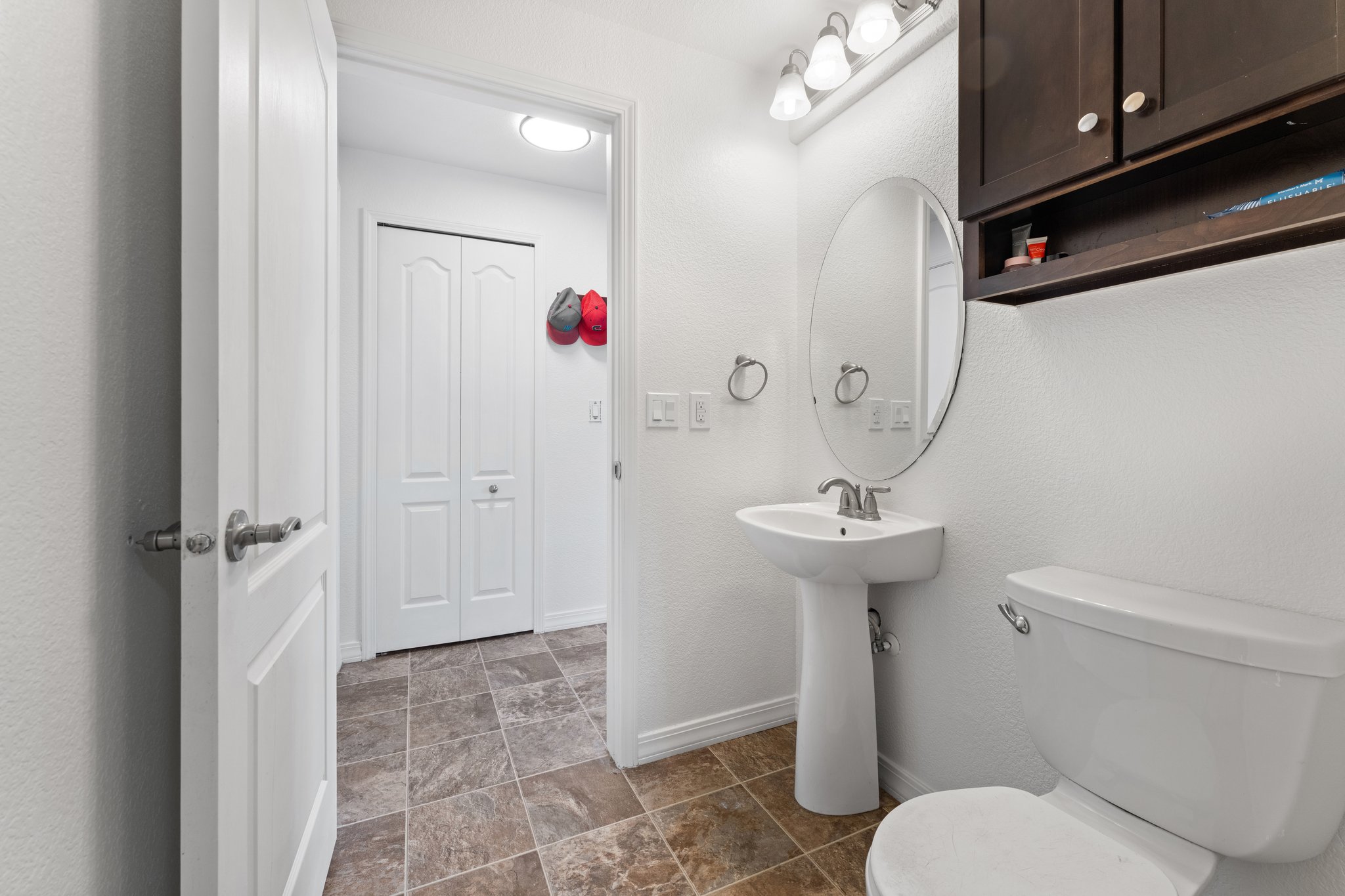 Main Level Half Bath with Laundry Room
