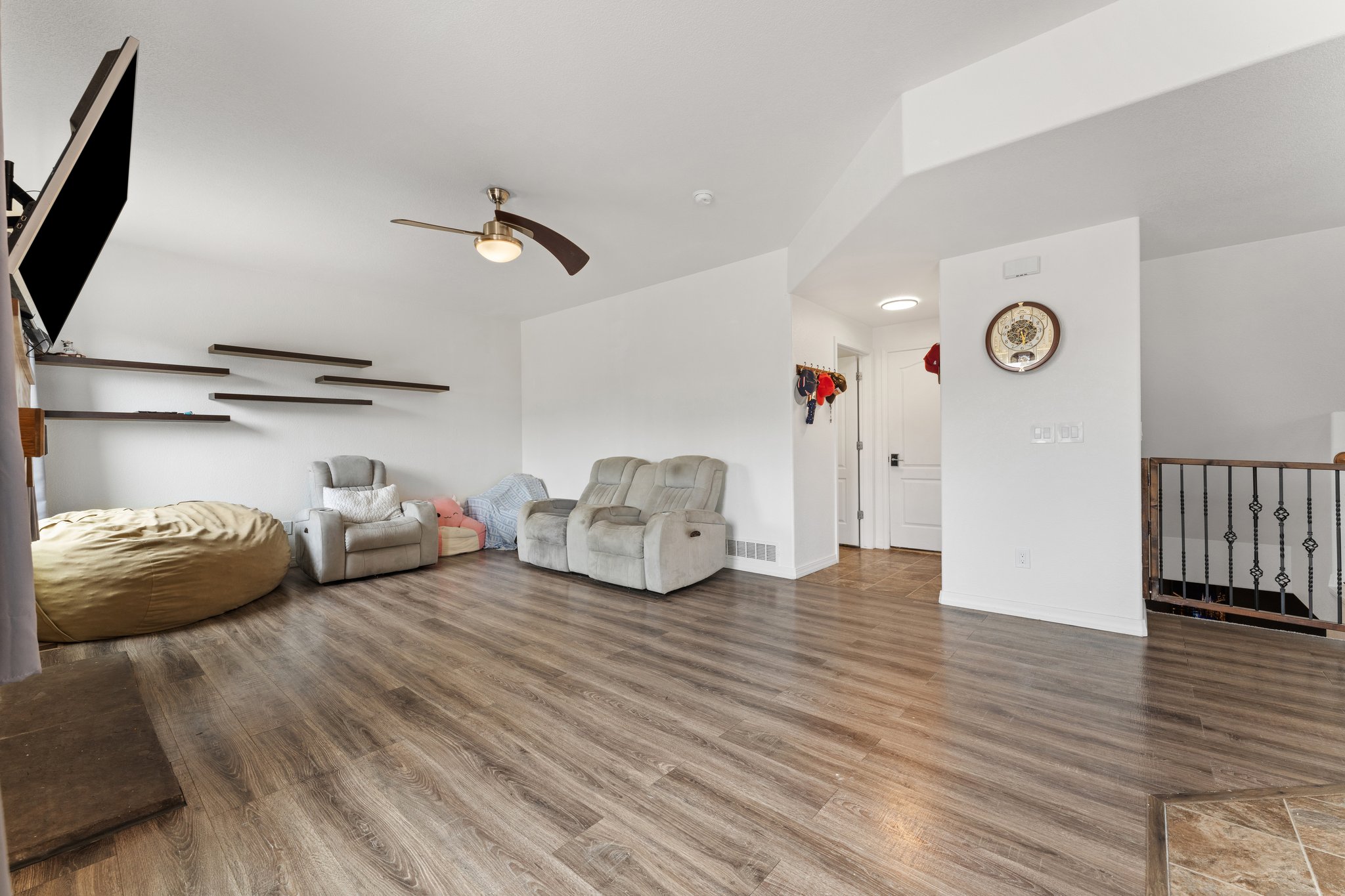 Main Level Family Room with Gas Fireplace