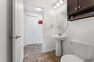 Main Level Half Bath with Laundry Room