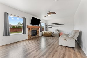 Main Level Family Room with Gas Fireplace