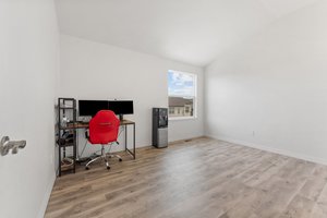 Upper Level Bedroom #3 with High Ceiling and Walk-in Closet