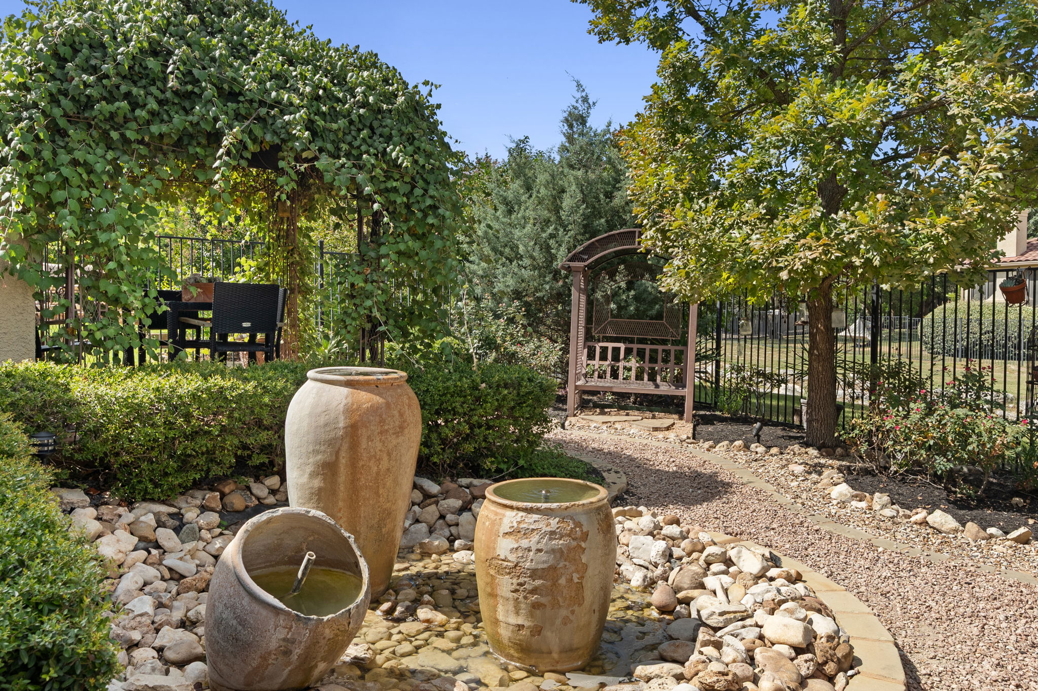 The property backs to a greenspace