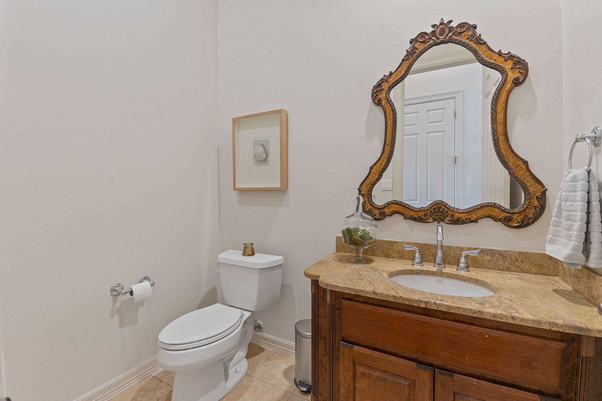 Powder Bathroom adjacent to Family Room