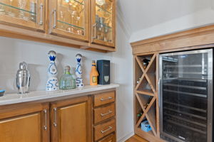 Bar Area w/ Wine Fridge and Secret Room!