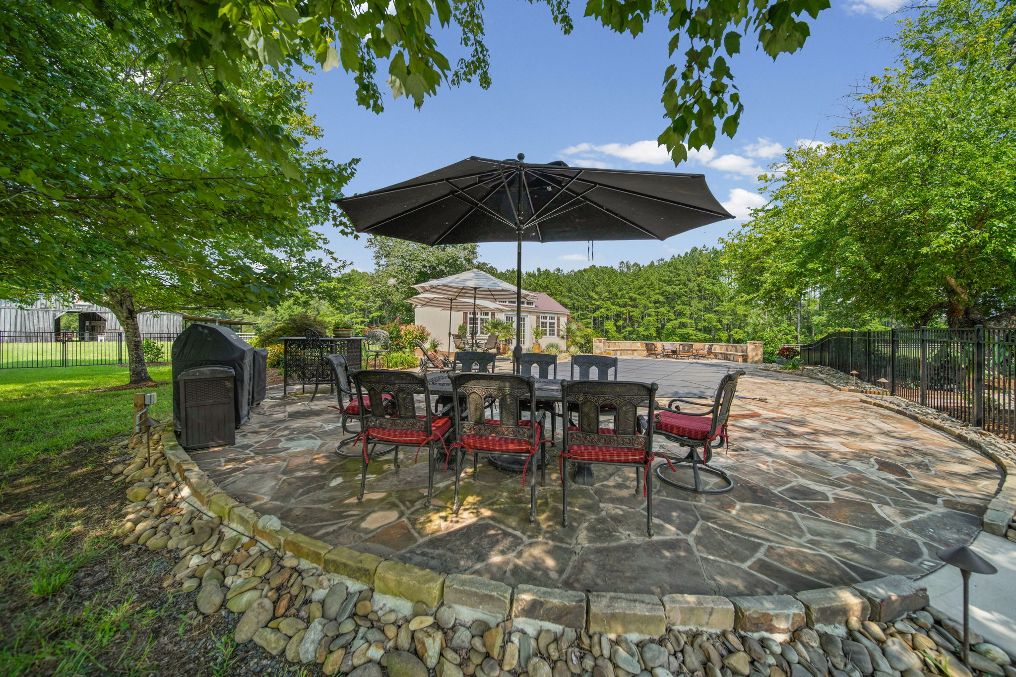 Expansive Stone Pool Deck