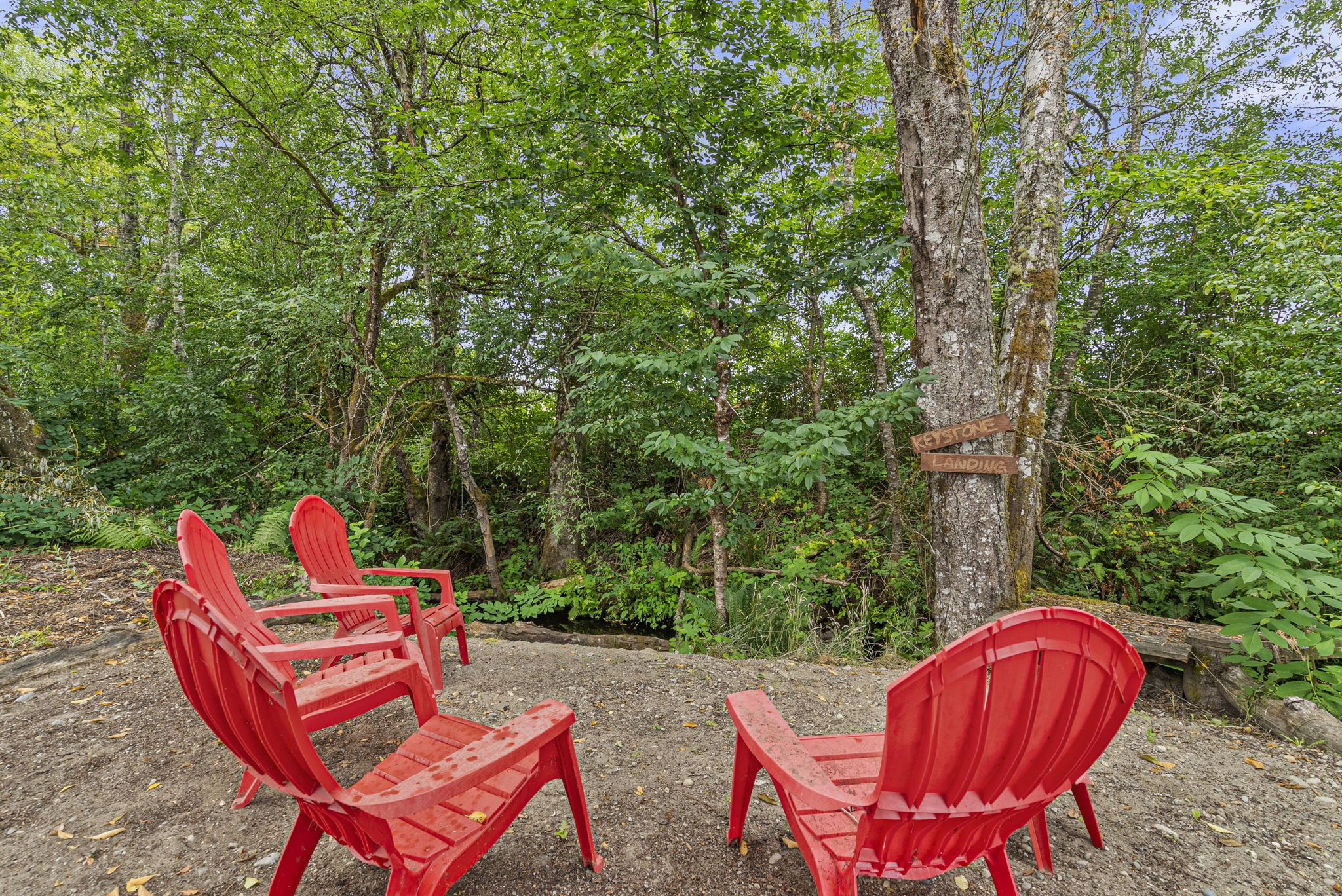 Sitting area at creek
