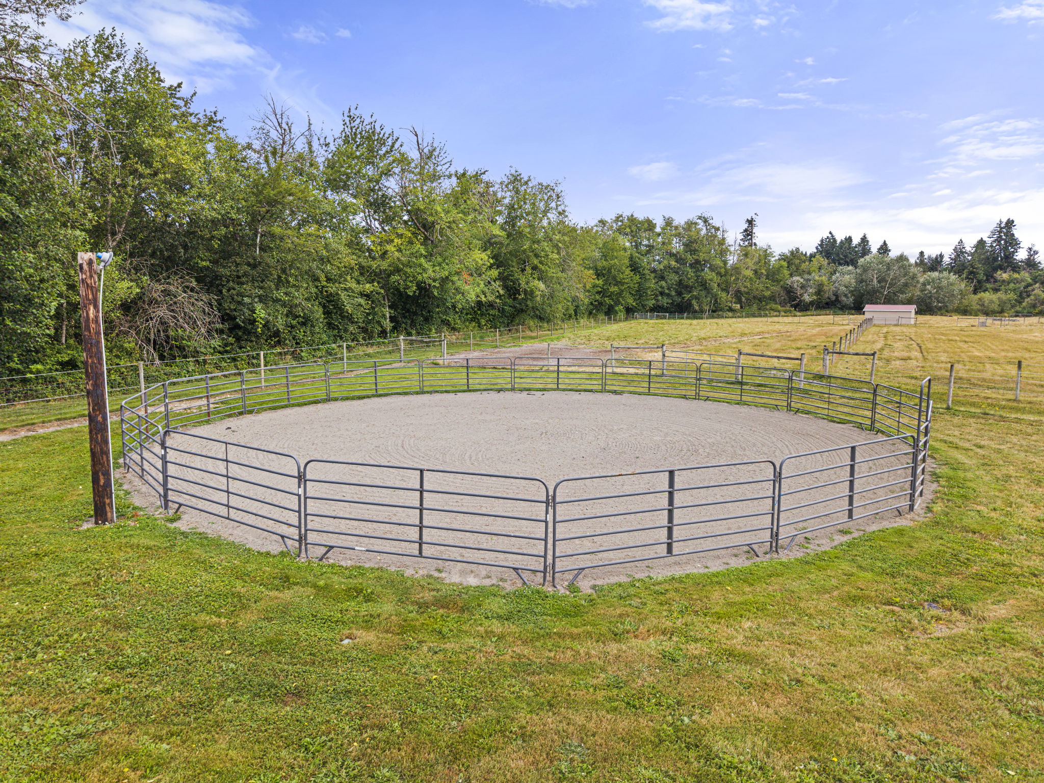 60' lighted round pen. Ideal for groundwork and daily training