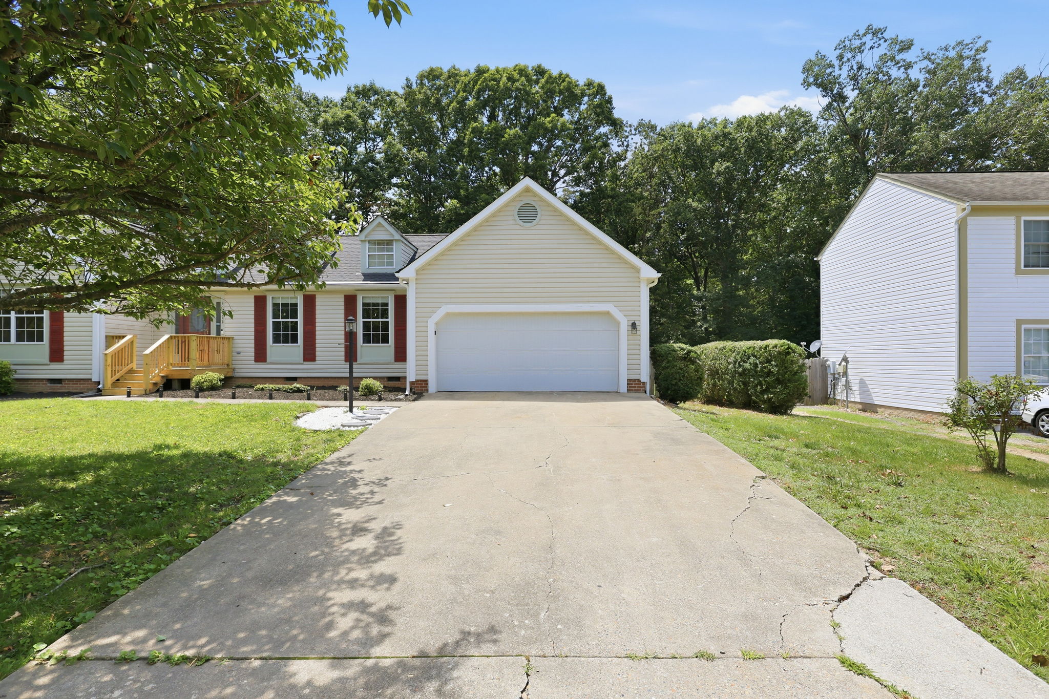 View of the driveway