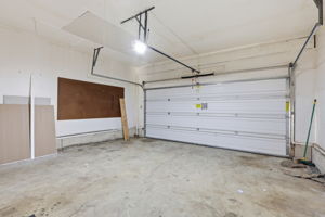 Attached two car garage
