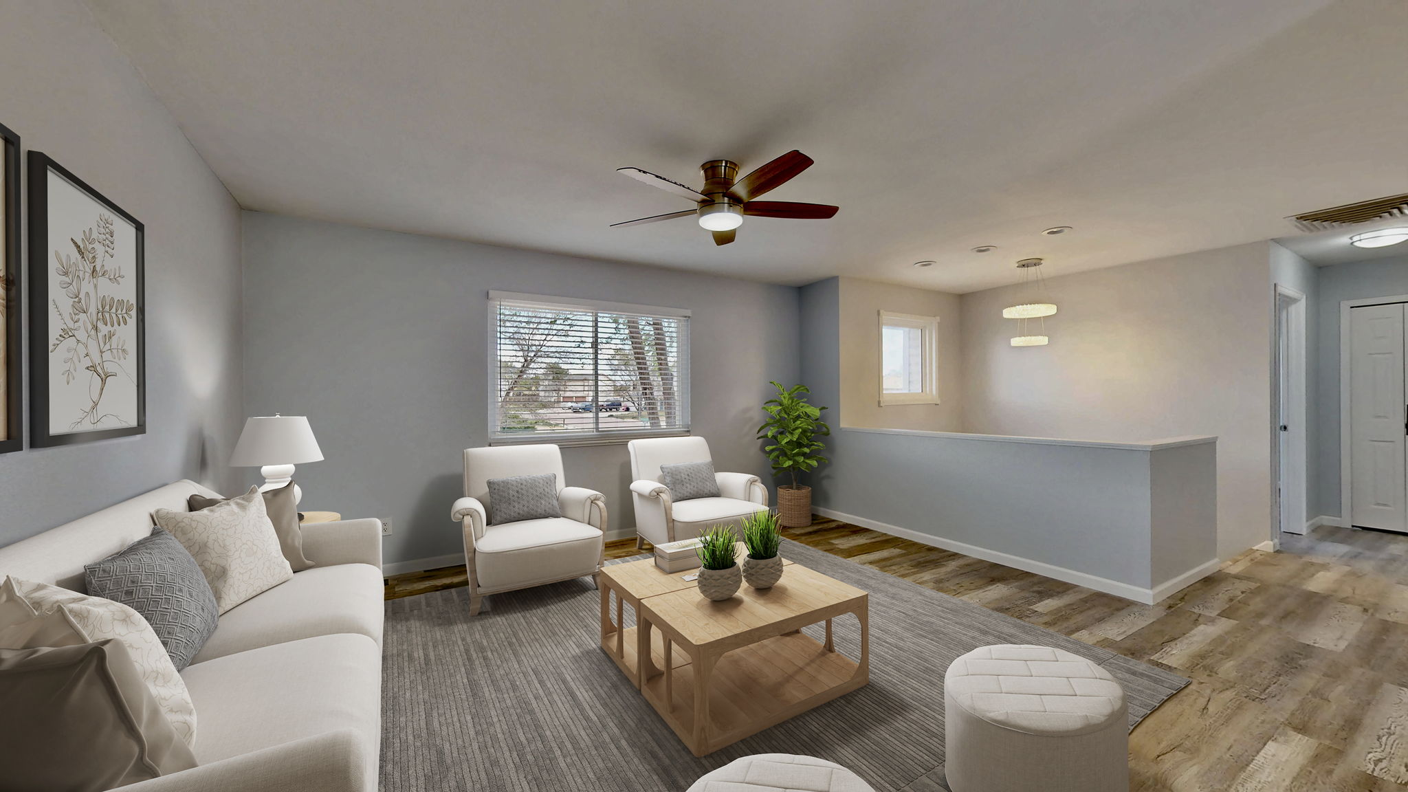 Main Level Living Room - Virtually Staged