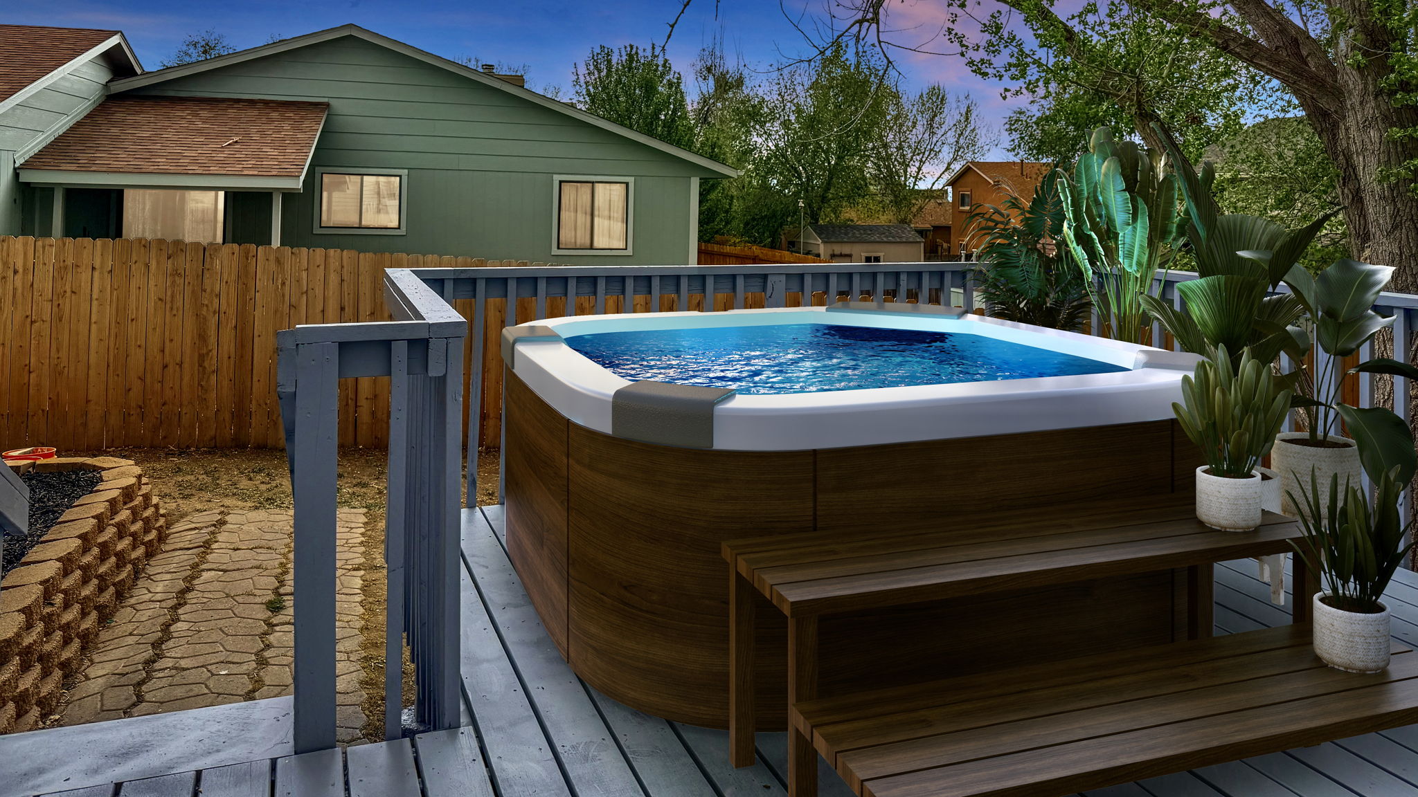 Backyard Deck - Virtually Staged