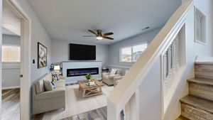 Lower Level Family Room - Virtually Staged