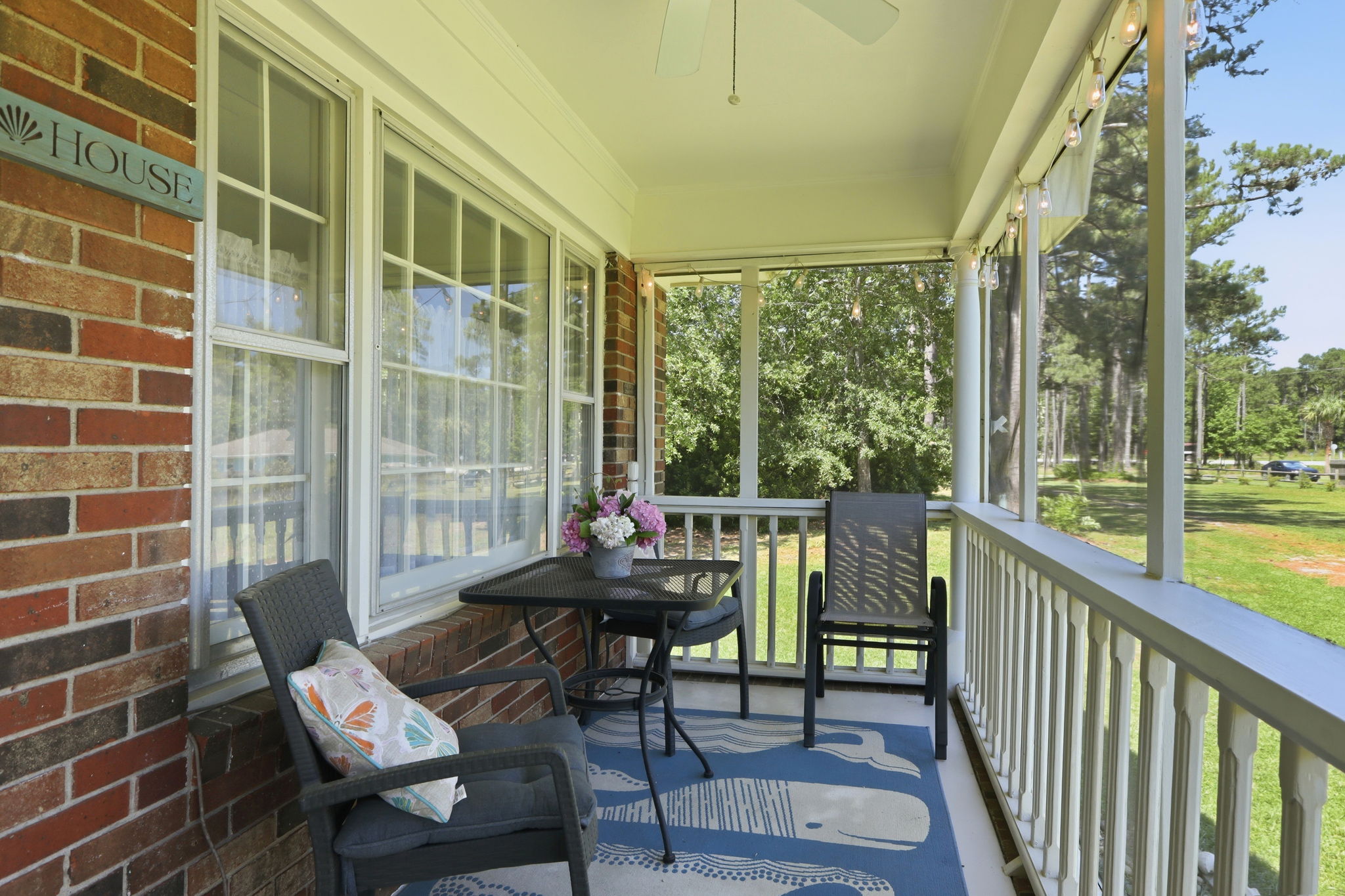 Inviting Front Screened Porch