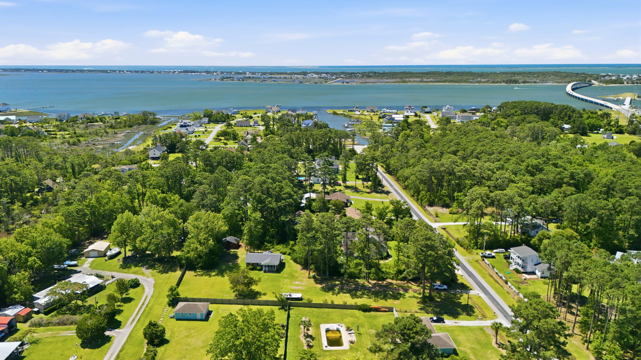 Aerial of Harkers Island