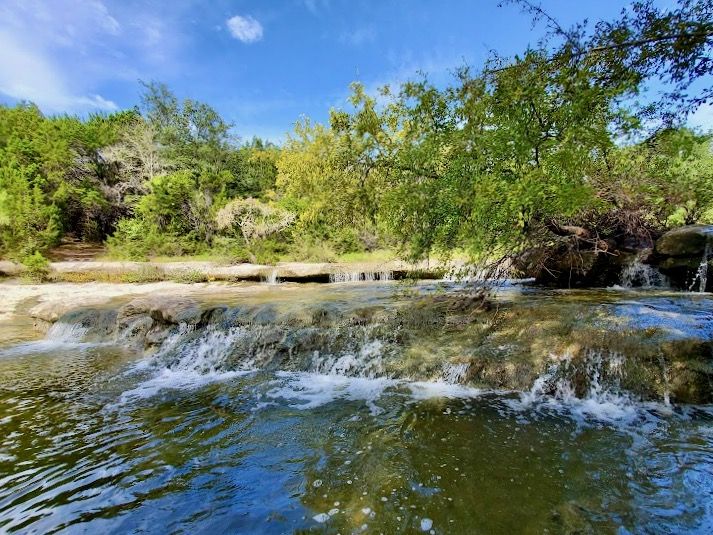 Waterfall at Mary Moore Searight Park. Walk there from your backyard!