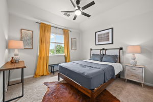 2nd Bedroom Upstairs. New Ceiling Fan.