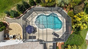 Aerial View of Pool and Lanai
