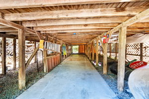 Under the house storage area.