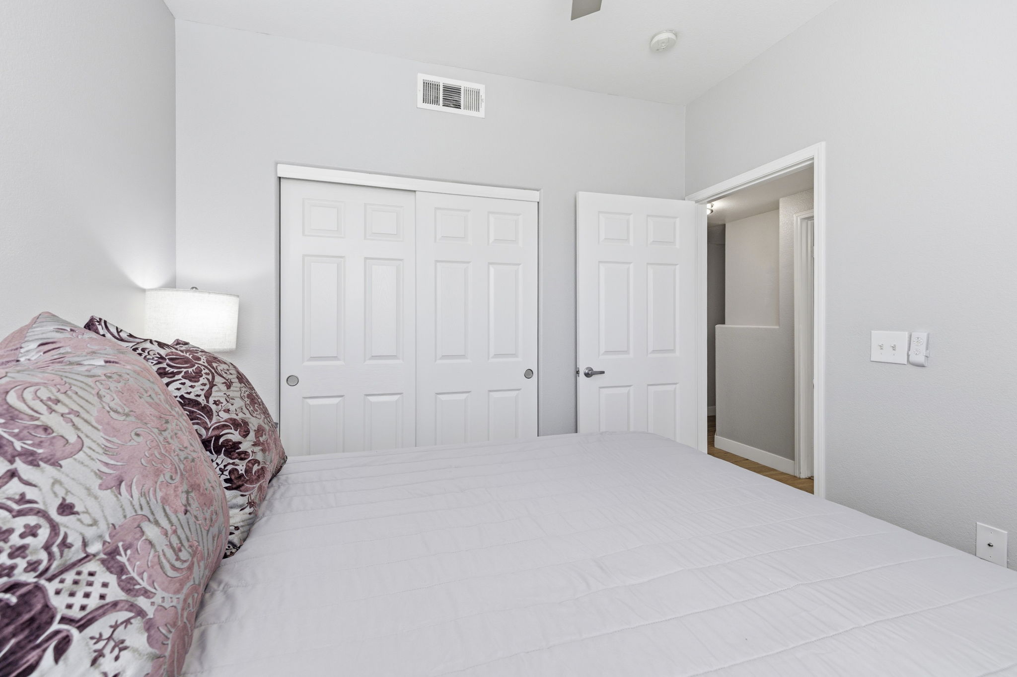 Third bedroom has spacious closet with rolling doors.