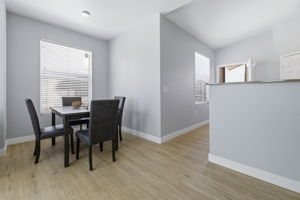 Dining with natural light all around.