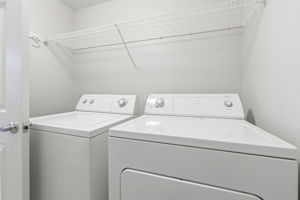 Full size laundry room.