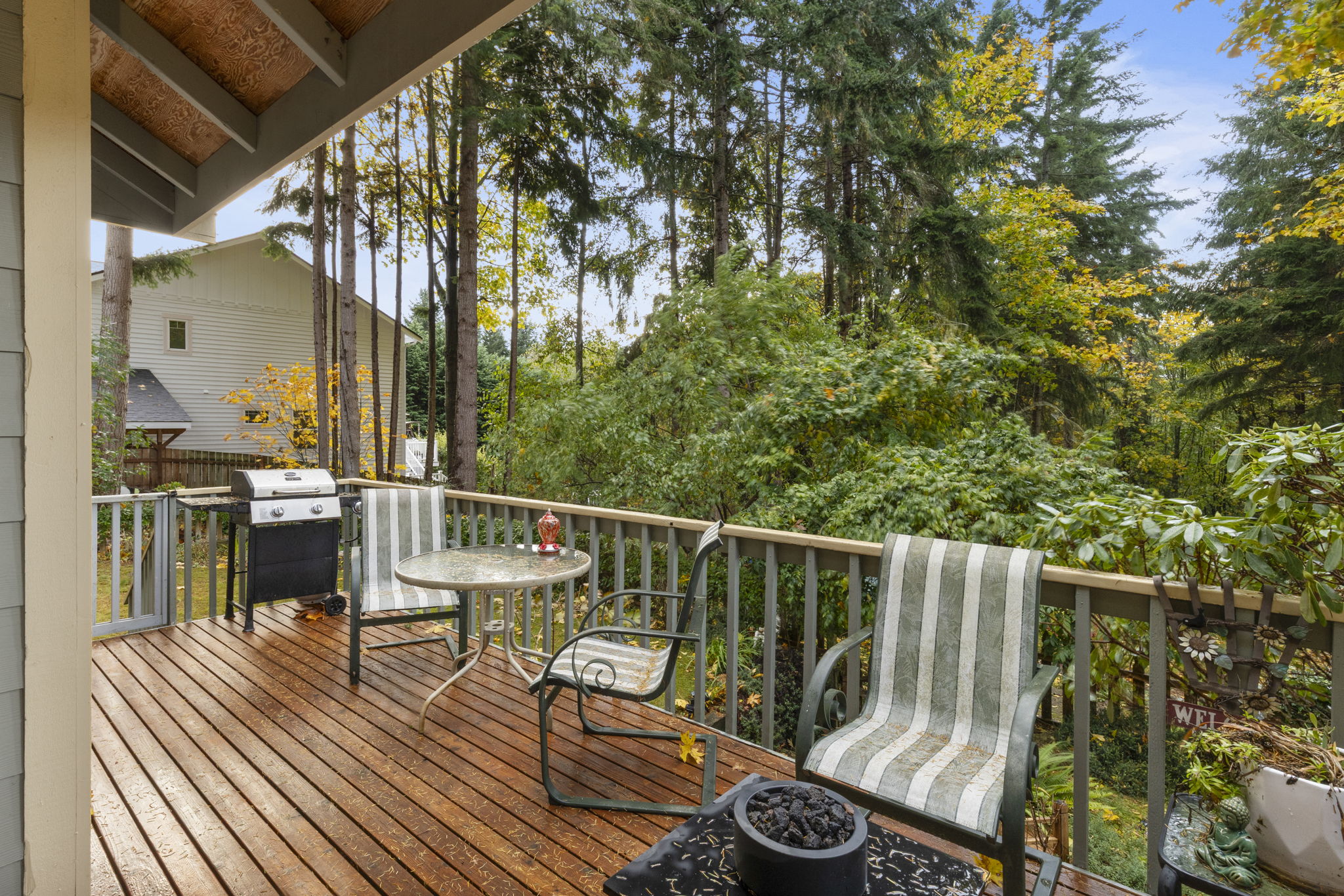 Back deck to enjoy views of your .57 acres.
