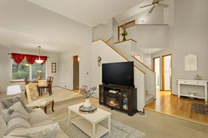Living room and formal dining to the left as you enter the home.