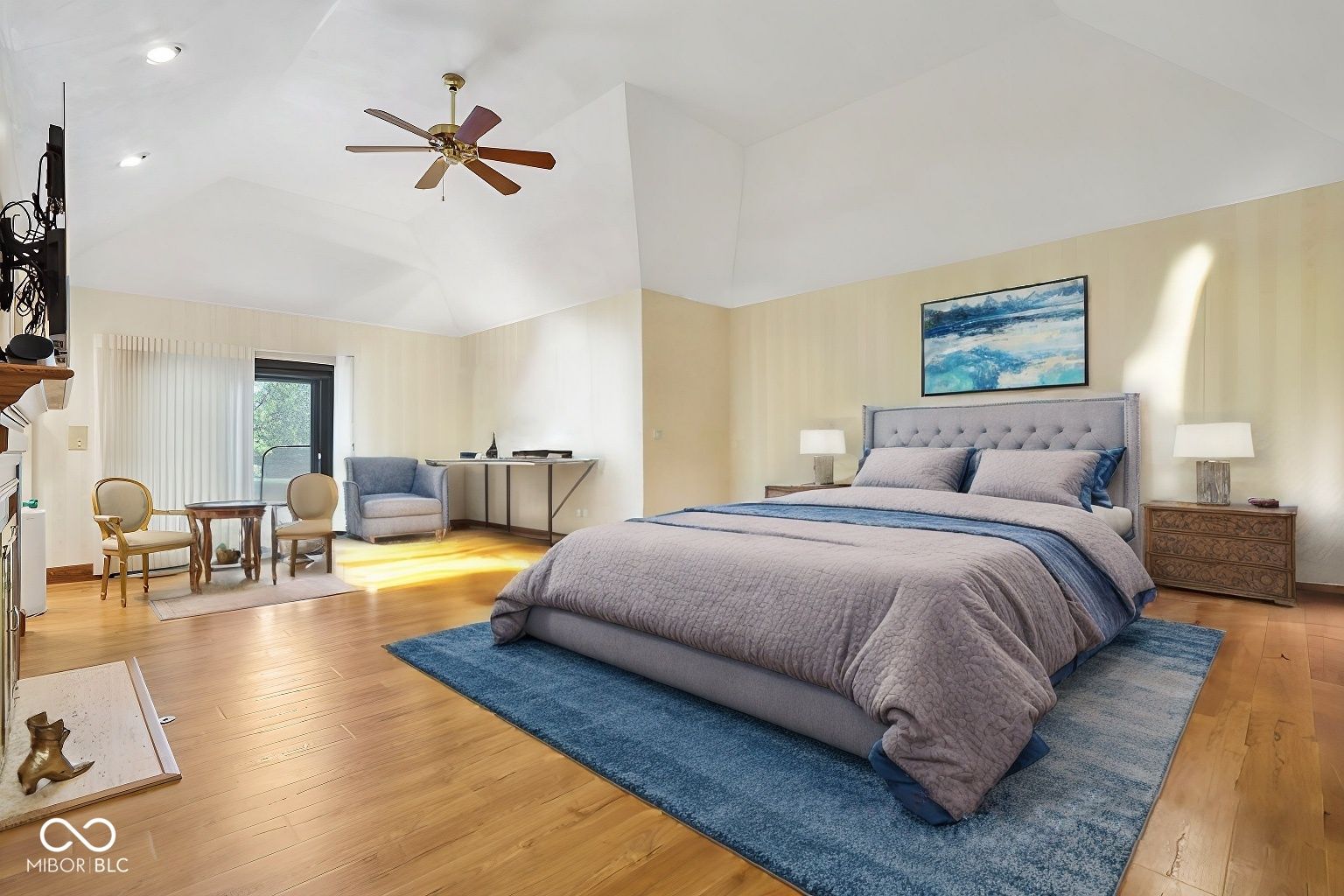 Primary bedroom- virtually staged, c/o Virtual Staging Cloud