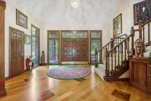 Front door and entryway