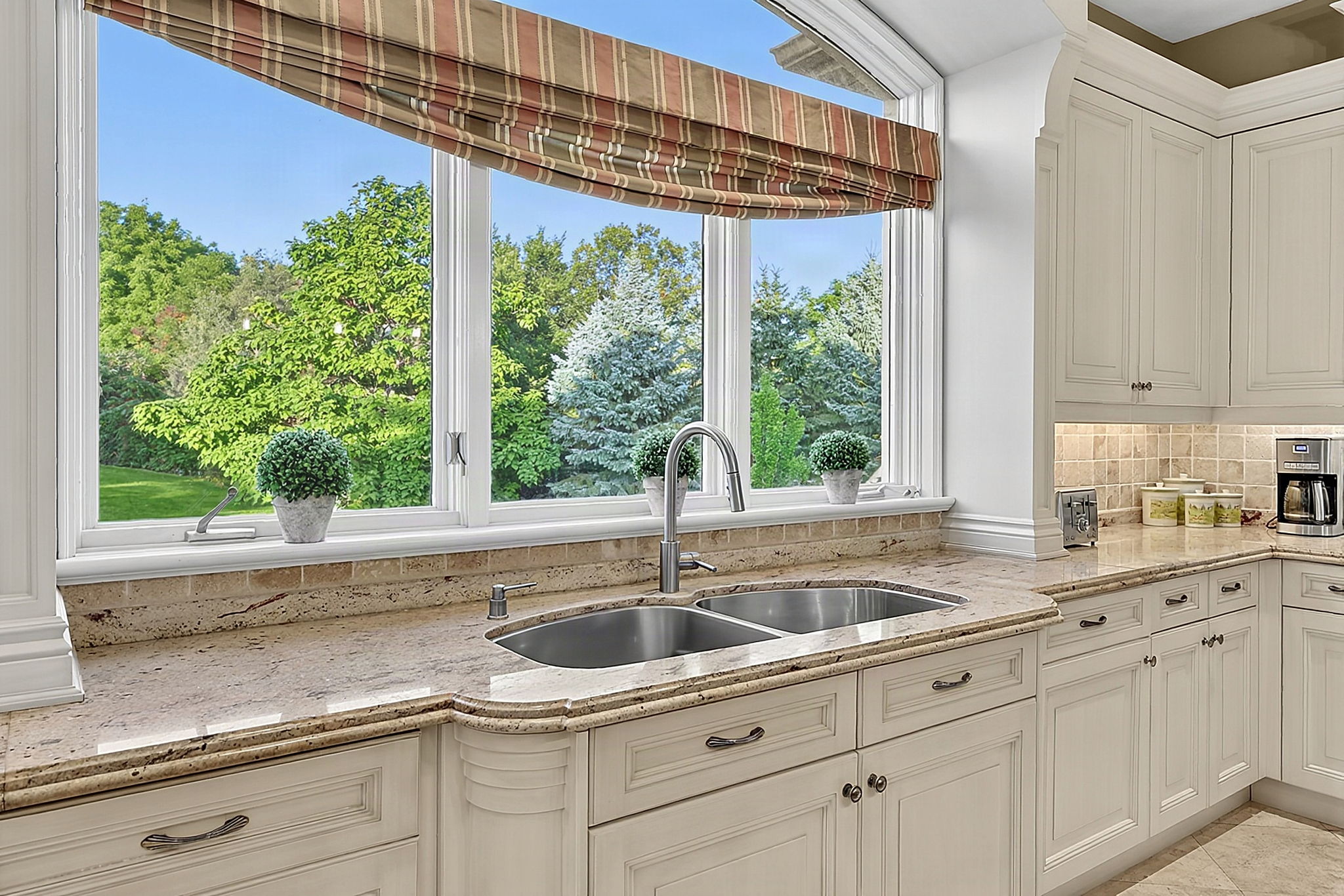 Kitchen Overlooks a Private Paradise